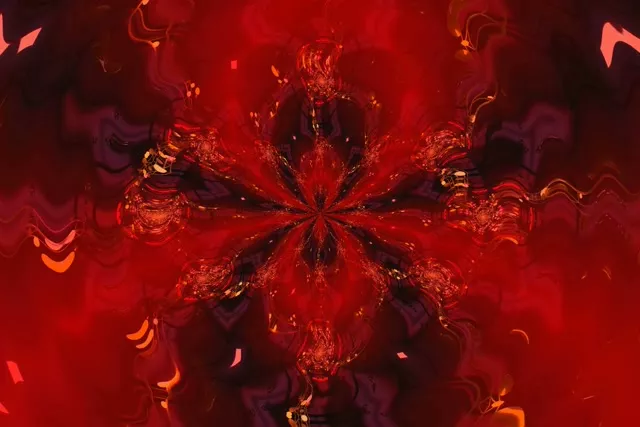 Pulsating Red Neon Tunnel Kaleidoscope Vortex | 3:2 Surface 60fps Screensaver