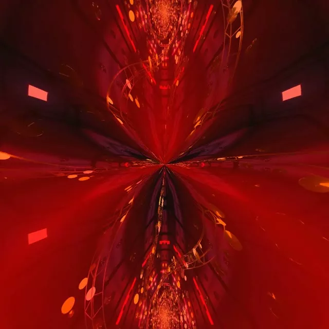 Red Neon Tunnel Vortex 1:1 Square 60fps Screensaver VJ Loop