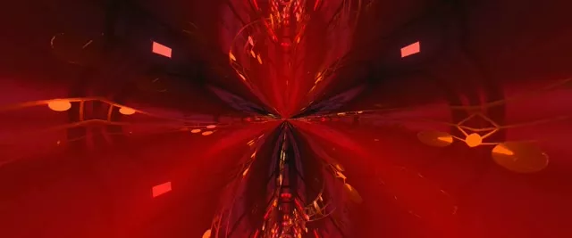 Red Neon Tunnel Vortex Loop 2.39:1 Cinemascope 60fps Screensaver VJ Animation
