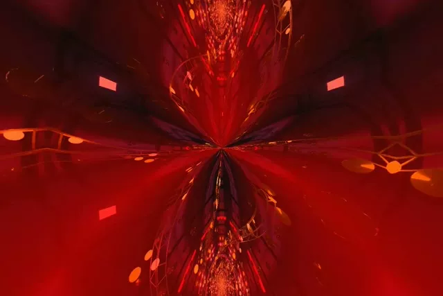 Red Neon Tunnel 3:2 Surface 60fps VJ Loop Screensaver Radiant Vortex