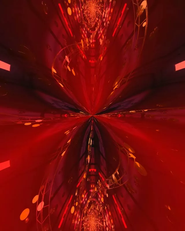 Pulsating Red Neon Tunnel VJ Loop 4:5 Instagram 60fps Screensaver