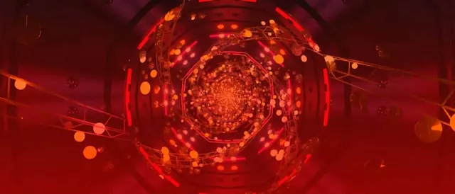 Red Neon Tunnel Vortex 21:9 Ultrawide 60fps Screensaver Loop