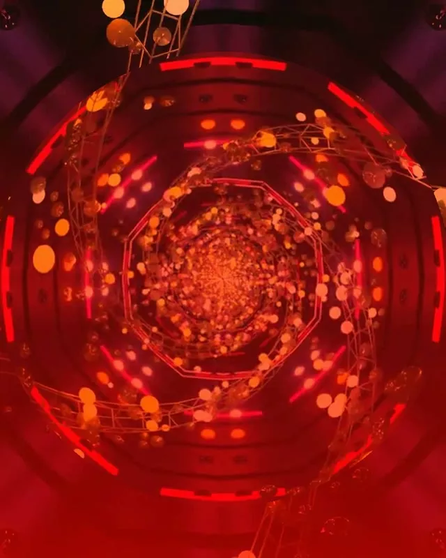 Pulsating Red Neon Tunnel 4:5 Instagram 60fps Screensaver VJ Loop
