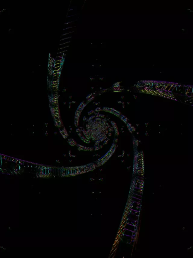 3:4 iPad Portrait 60fps Neon Tunnel Spiraling Vortex VJ Loop Screensaver