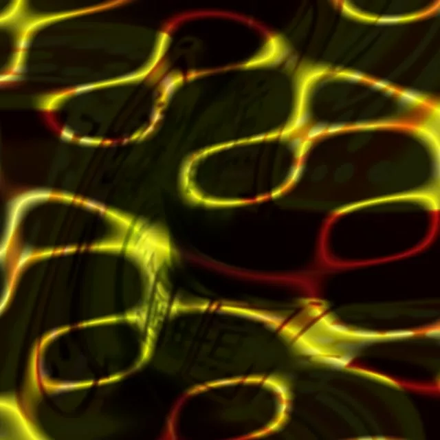VJ Loop Neon Tunnel Spiraling Yellow Waves 1:1 Square 60fps Screensaver