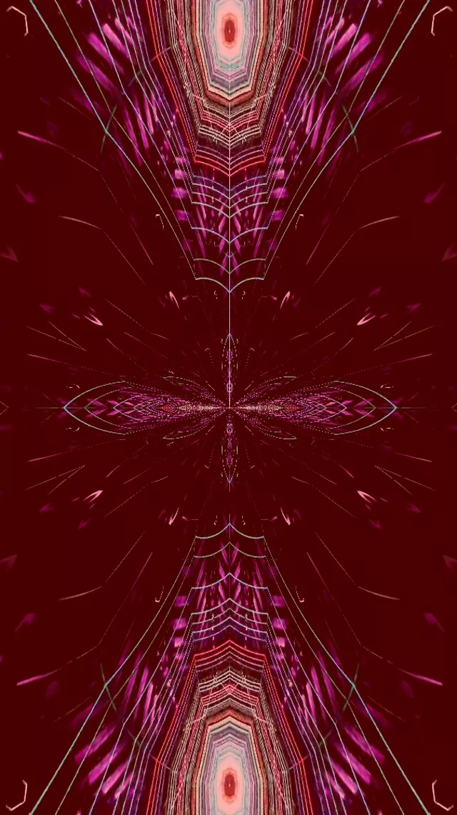 Symmetrical Neon Tunnel VJ Loop 9:16 Reels 60fps Screensaver