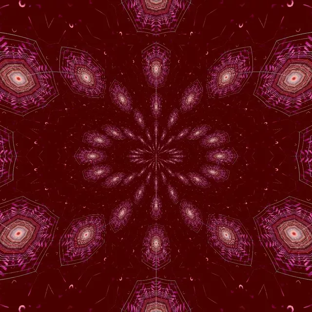 Pulsating Magenta Kaleidoscope Neon Tunnel VJ Loop 1:1 60fps Screensaver