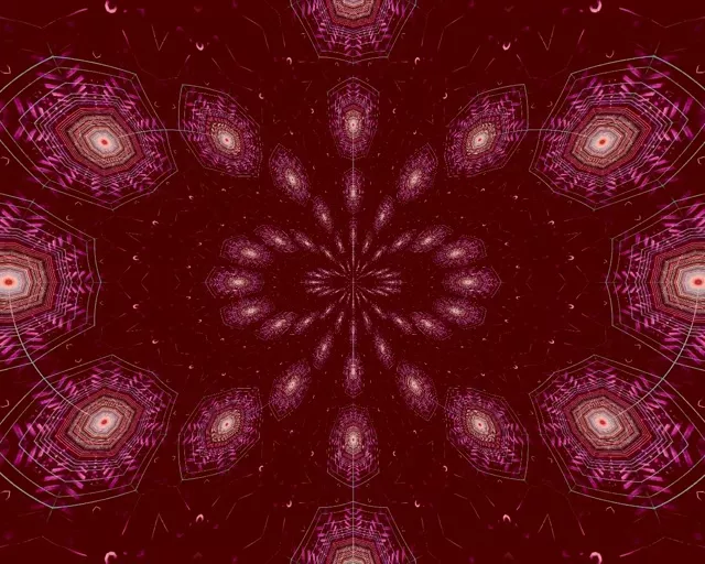 Pulsating Magenta Kaleidoscope Neon Tunnel 5:4 Industrial 60fps VJ Loop Screensaver