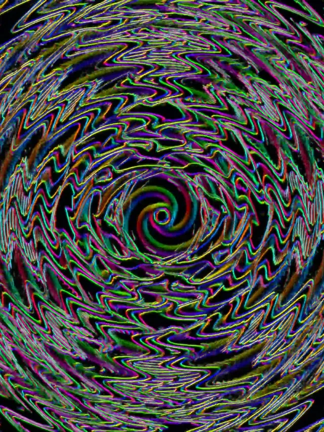 Neon Tunnel Spiraling Vortex VJ Loop 3:4 iPad 60fps Screensaver