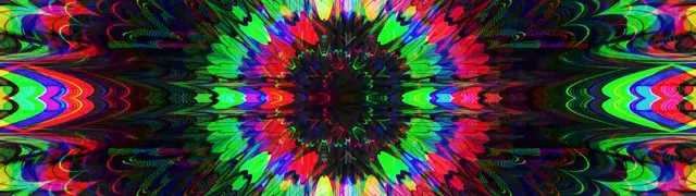 32:9 Ultrawide Neon Tunnel Kaleidoscope VJ Loop 60fps Screensaver