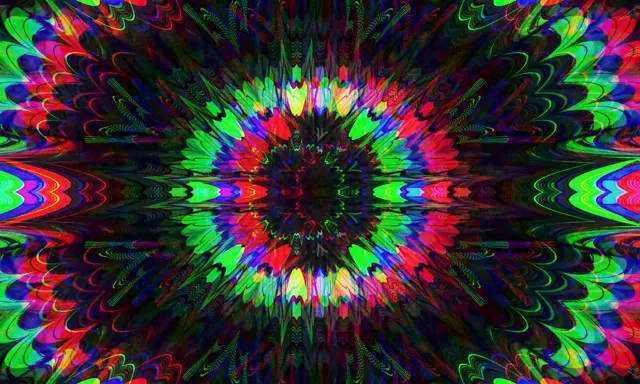 Neon Tunnel Kaleidoscope VJ Loop 5:3 Wide 60fps Screensaver