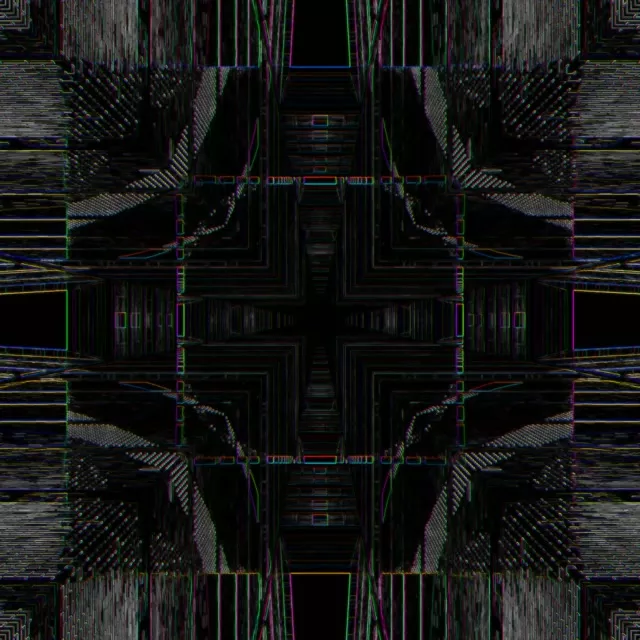 Symmetrical Neon Tunnel 1:1 Square 60fps VJ Loop Screensaver