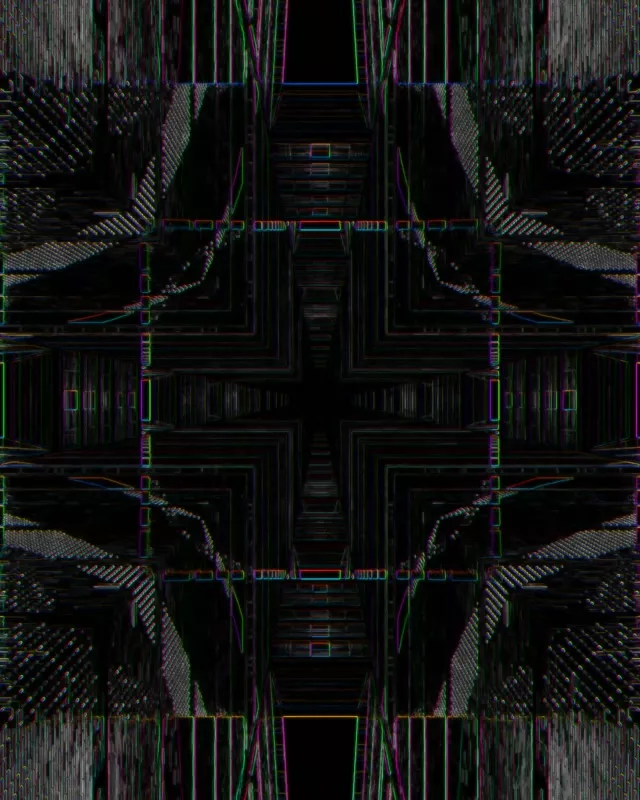 Neon Tunnel Kaleidoscope Grid | VJ Loop 4:5 Instagram 60fps Screensaver