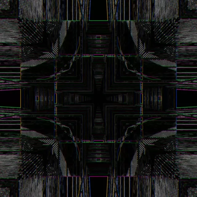 Neon Tunnel Kaleidoscope Mirror VJ Loop 1:1 Square 60fps Screensaver