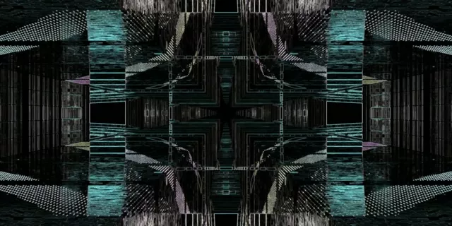 Neon Tunnel Mirrored Cross Vortex 2:1 Univisium 60fps VJ Loop Screensaver