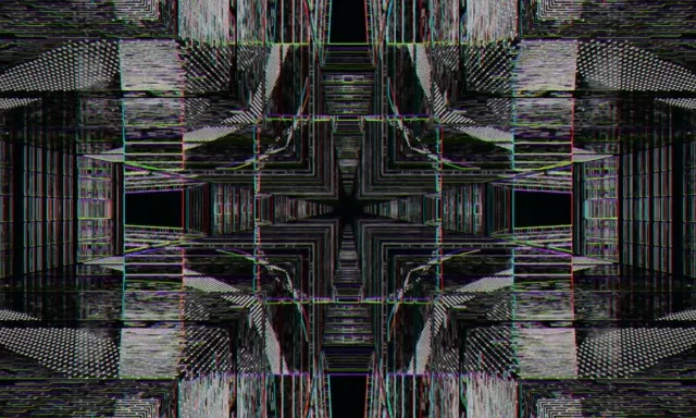 Neon Tunnel Kaleidoscope Mirror VJ Loop 5:3 Wide 60fps Screensaver