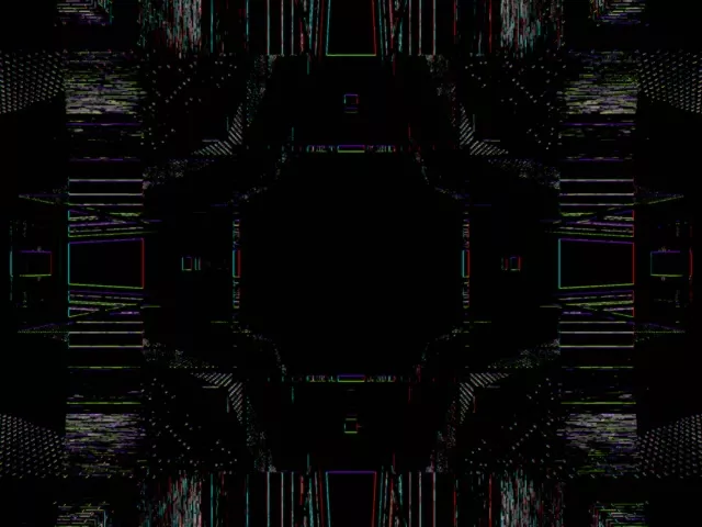 Neon Tunnel Kaleidoscope Vortex | 4:3 Classic 60fps Screensaver Loop