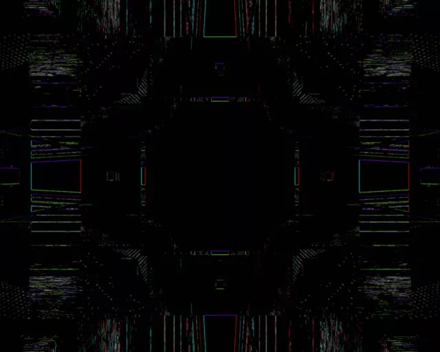 5:4 Industrial Neon Tunnel VJ Loop 60fps Screensaver Glitch Kaleidoscope