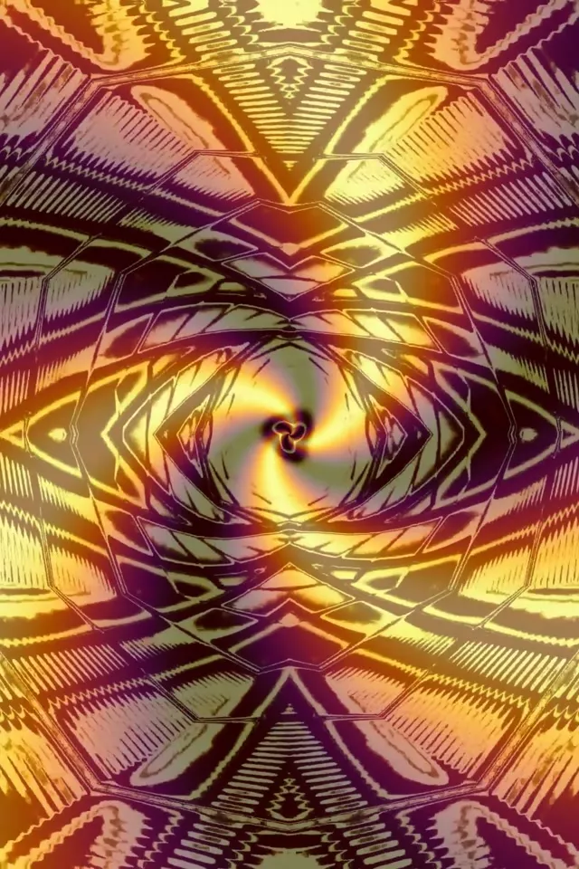 Hypnotic Neon Tunnel VJ Loop 9:16 60fps Screensaver Kaleidoscope Vortex