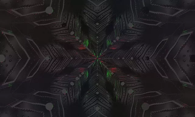 Neon Tunnel Kaleidoscope Vortex | 5:3 Wide | 60fps Screensaver Loop
