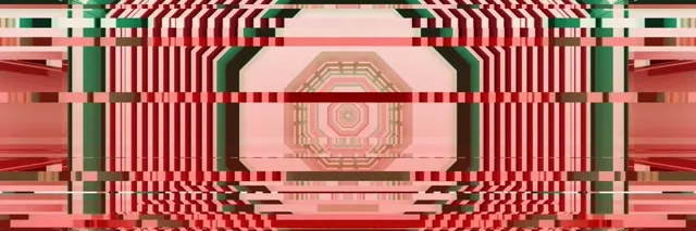 Neon Tunnel Pulsating Octagon Grid VJ Loop 3:1 Triple Wide 60fps Screensaver