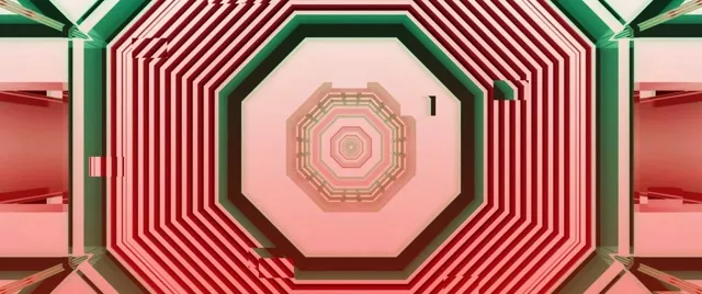 Concentric Octagon Neon Tunnel VJ Loop 60fps 2.39:1 Screensaver