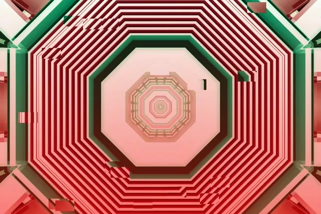 Neon Tunnel Octagon Vortex VJ Loop 60fps 3:2 Screensaver