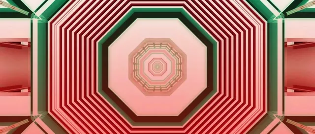 Octagonal Pink Neon Tunnel VJ Loop 21:9 Ultrawide 60fps Screensaver