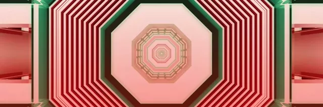 3:1 Triple Wide Neon Tunnel Octagon Vortex 60fps Screensaver Loop