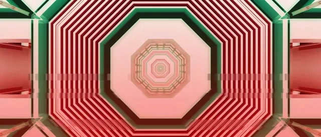 Neon Tunnel VJ Loop 21:9 Ultrawide 60fps Octagon Screensaver