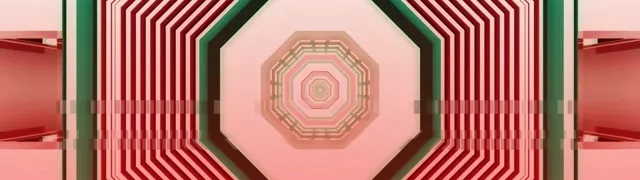 32:9 Ultrawide Neon Tunnel Octagon Vortex 60fps Screensaver Loop