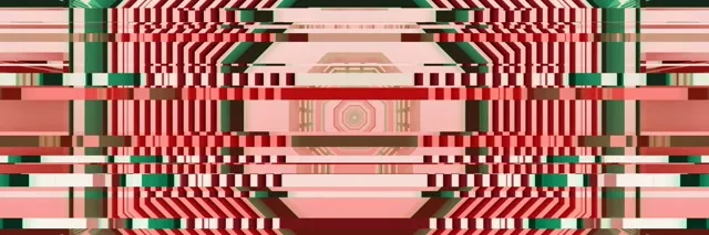 3:1 Triple Wide Neon Tunnel VJ Loop 60fps Striped Vortex Screensaver