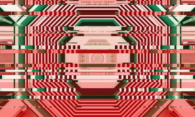 Neon Tunnel Striped Diamond Vortex VJ Loop 60fps 5:3 Wide Screensaver