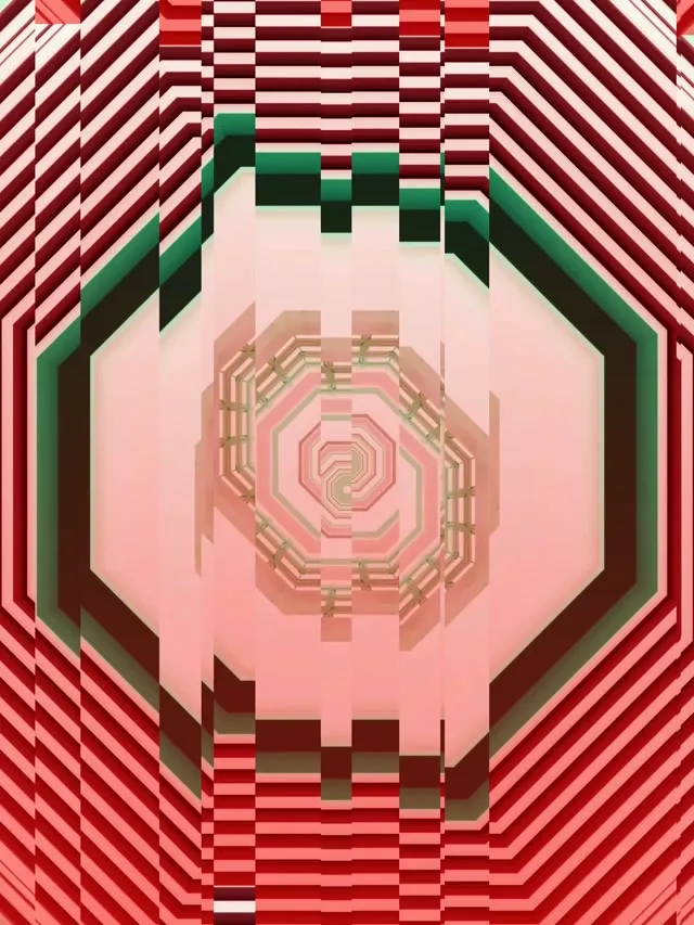 Neon Tunnel Spiral Diamond Vortex VJ Loop 3:4 iPad 60fps Screensaver