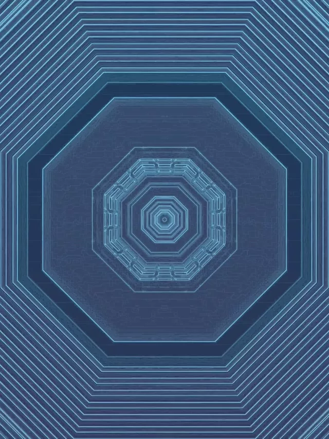 3:4 iPad Portrait Neon Tunnel VJ Loop 60fps Octagon Screensaver