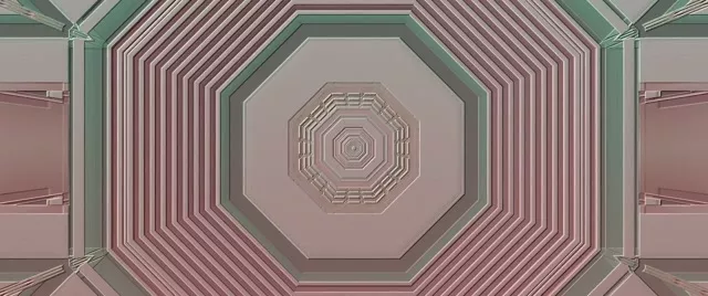 Octagonal Neon Tunnel VJ Loop 60fps 2.39:1 Cinemascope Screensaver