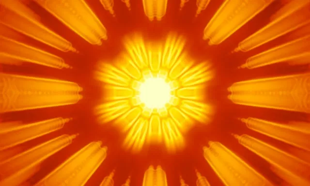 Radiant Yellow Neon Tunnel VJ Loop 5:3 Wide 60fps Screensaver