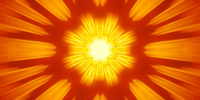 Radiant Yellow Neon Tunnel Screensaver VJ Loop 60fps 2:1 Univisium