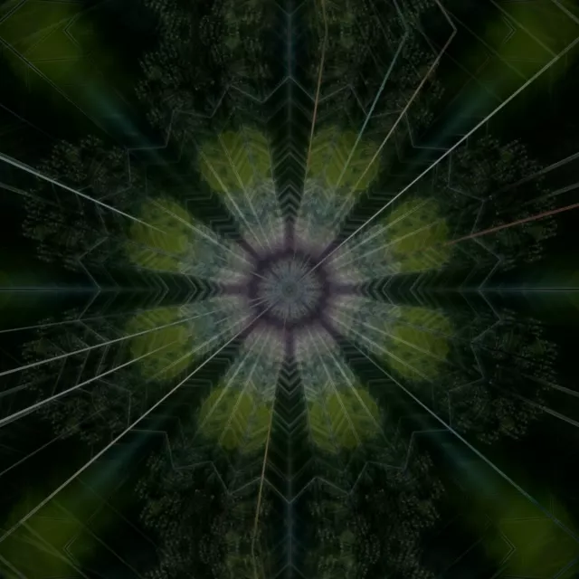 Neon Tunnel Kaleidoscope Burst VJ Loop 1:1 Square 60fps Screensaver