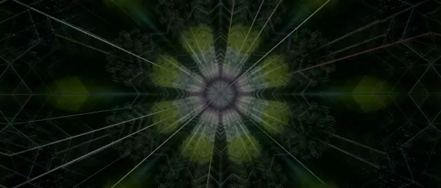 Neon Tunnel Fractal Kaleidoscope Burst VJ Loop 21:9 Ultrawide 60fps Screensaver
