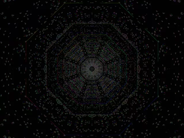 Neon Tunnel Pulsating Octagon Grid VJ Loop 60fps 4:3 Screensaver