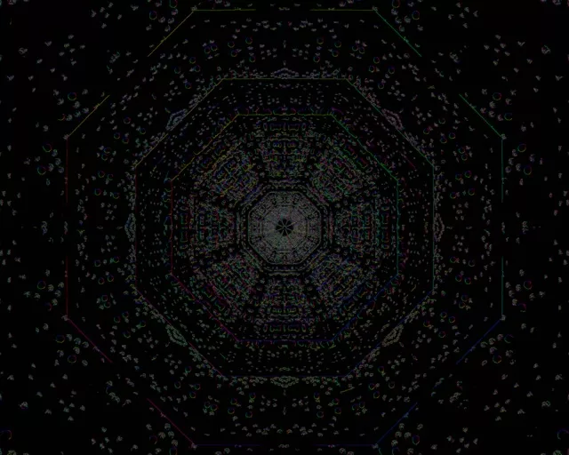 5:4 industrial neon tunnel spiraling octagon vortex vj loop 60fps screensaver