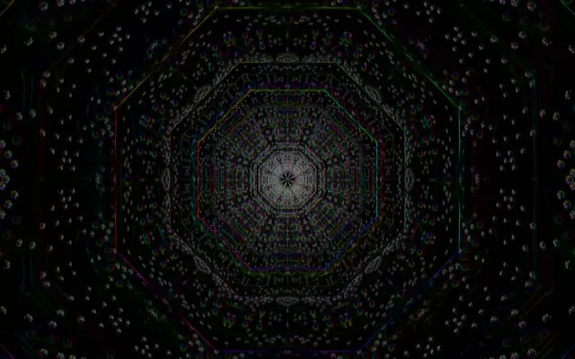 Neon Tunnel Hexagon Vortex 60fps Screensaver 16:10 Macbook VJ Loop