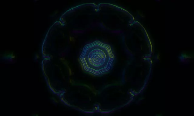Neon Tunnel Pulsating Hexagon Vortex Loop 60fps 5:3 Wide Screensaver