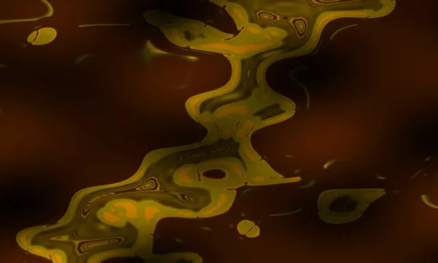 Neon Tunnel VJ Loop 60fps 5:3 Wide Flowing Yellow Organic Screensaver