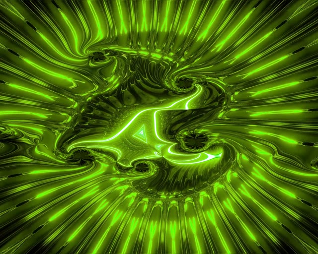 Neon Tunnel VJ Loop 5:4 Industrial 60fps Screensaver Green Glowing Geometric Motion