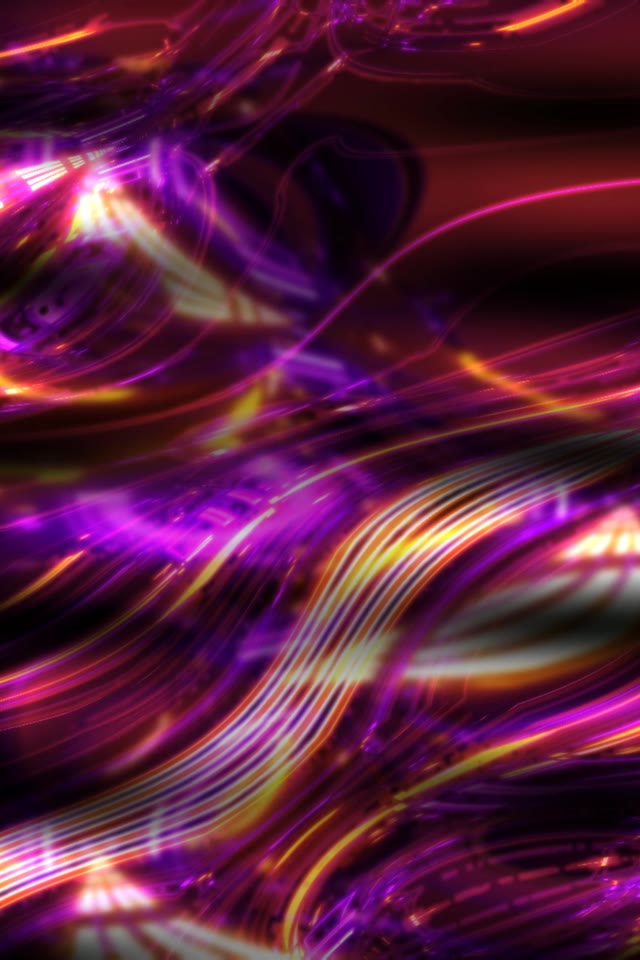 Neon Tunnel VJ Loop 9:16 60fps Screensaver Purple Gold Light Waves