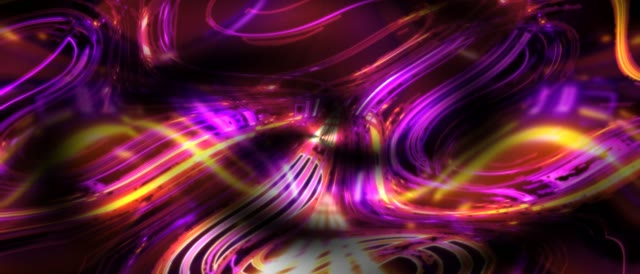 Neon Tunnel VJ Loop 21:9 Ultrawide 60fps Screensaver Purple Gold Motion
