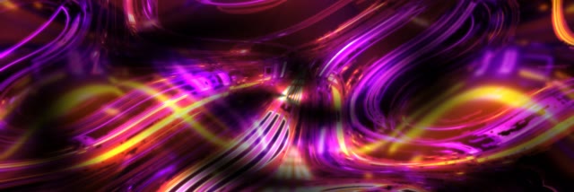 Purple Gold Neon Tunnel VJ Loop 3:1 Ultrawide 60fps Screensaver Animation