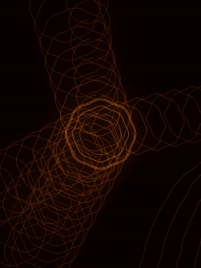 Orange Neon Tunnel 3:4 iPad Portrait 60fps VJ Loop Screensaver